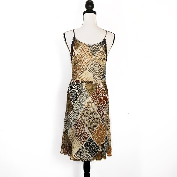 Vintage 90's Moschino Animal Print Dress - Picture 2 of 8